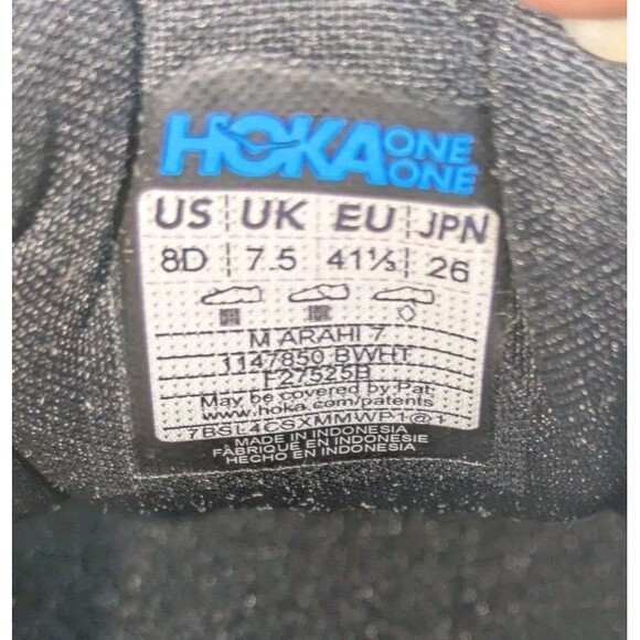 Hoka One One Arahi 7 Womens  Shoe Black Running Sneaker Gym 1147890 SZ 8 D - Picture 9 of 12